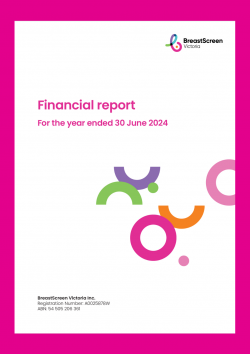 Cover page of the BSV Financial Report 2023 - 2024
