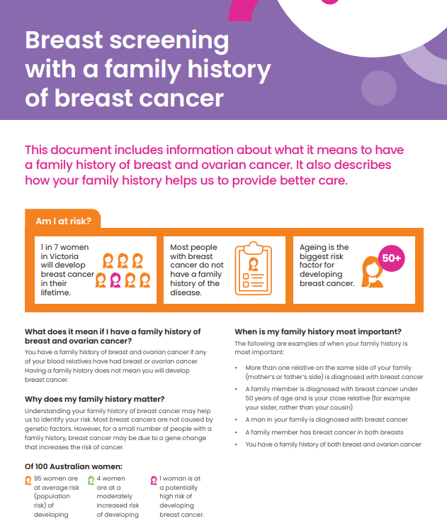 Breast screening with a family history May 2023 thumbnail v2