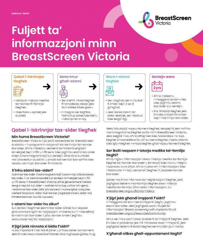 Maltese information sheet 