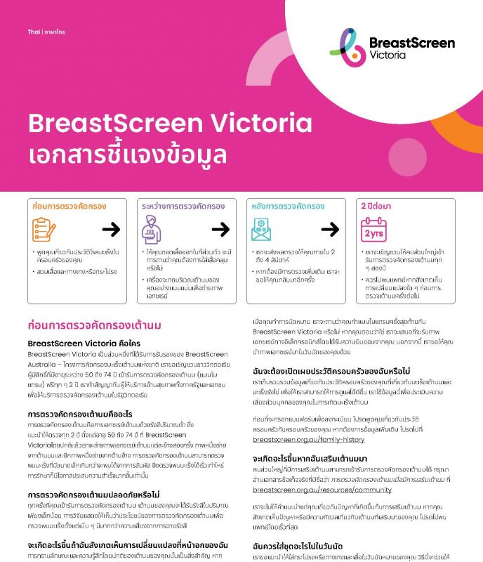 Thai information sheet