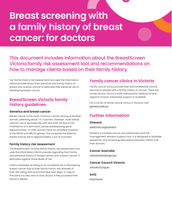 2023 07 05 11 12 58 BSV Resource Family history of breast cancer Information for doctors May2023 v2.pdf