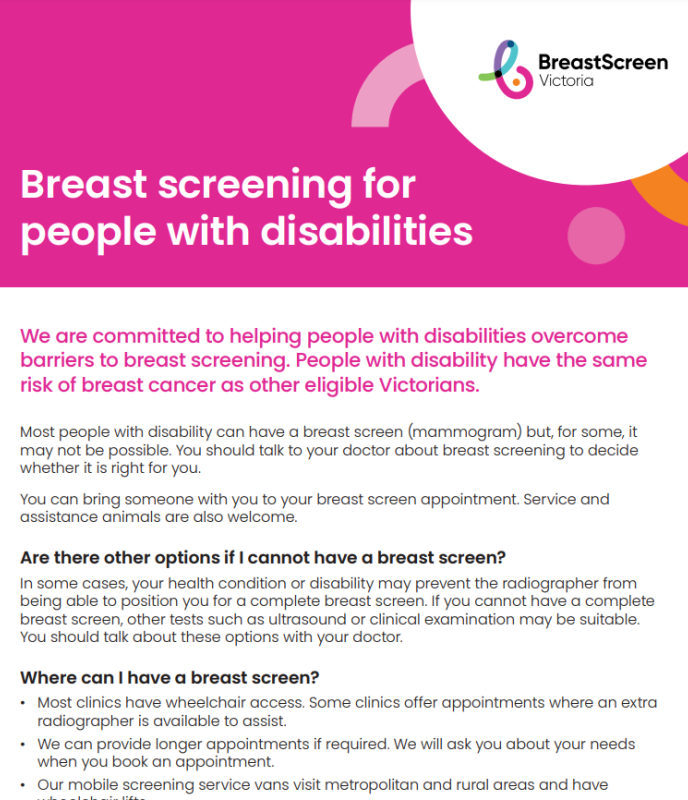 Screening for people with disabilities May 2023 thumbnail