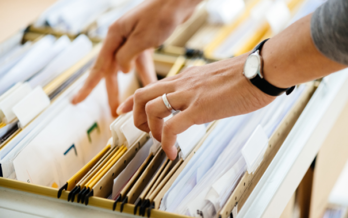 image of a filing system
